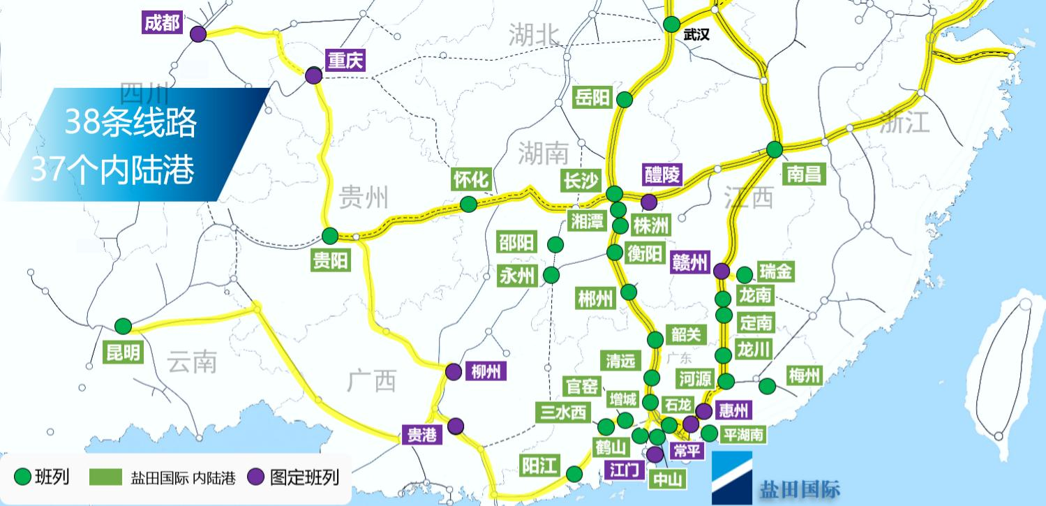 铁路服务范围地图